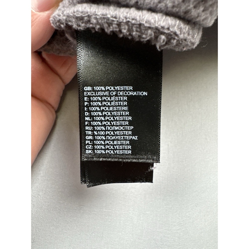 The North Face Sherpa Fleece Hoodie Jacket Women's Large Gray Lavender Full Zip - Picture 11 of 14